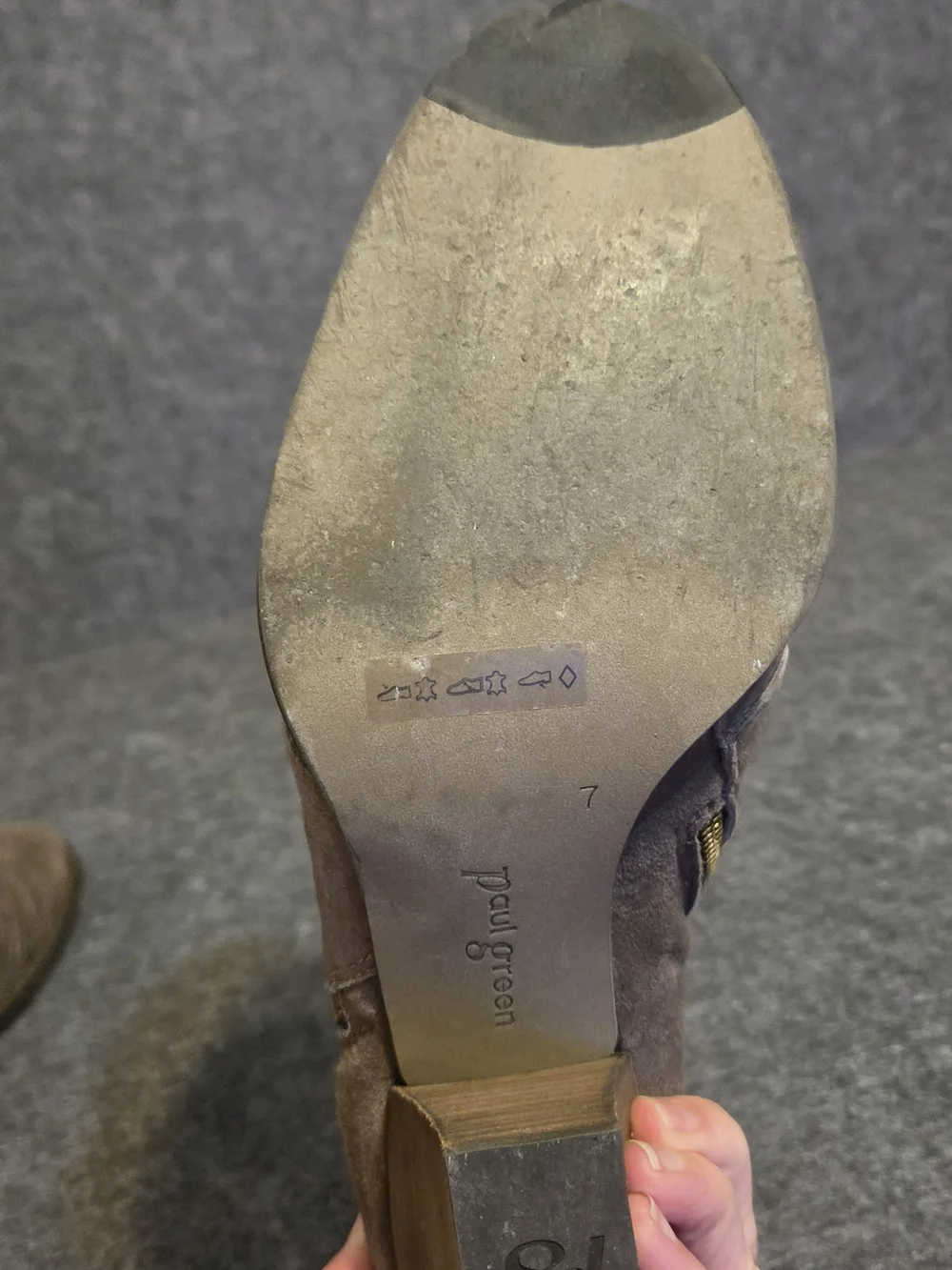 Paul Green Malibu Sliced Metallic Taupe Ankle Bootie 7M